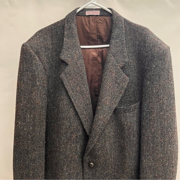 Harris Tweed mens size 44L 100% pure scottish wool handwoven blazer jacket - Picture 2 of 6